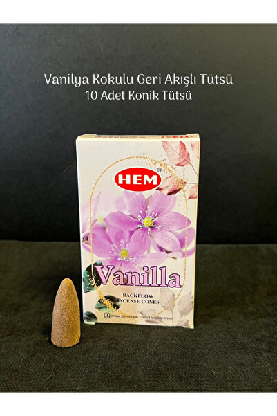 Tuana Trend Vanilya Kokulu 10 Adet Geri Akışlı Konik Tütsü & Oda Kokusu Uzun ...