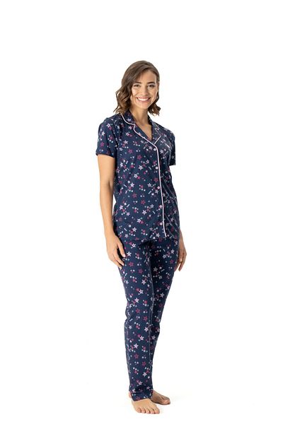 U.S. Polo Assn. U.S. Polo Assn. Set pijamale de vară pentru femei, albastru bleumarin