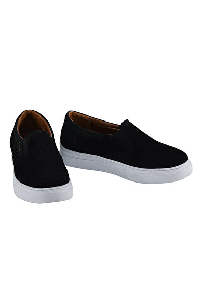 NOOSY Hakiki Deri Siyah Unisex Çocuk Sneaker