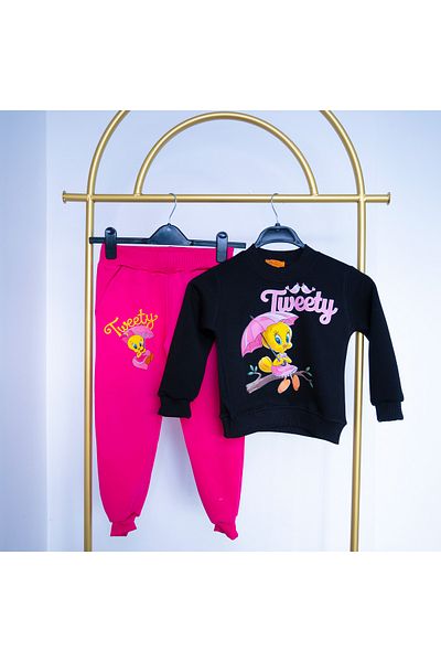 BookOrBook Tweety Bird 3 Thread Raster Premium Quality Kids Tracksuit Set