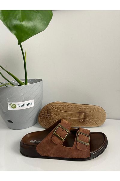 Witta Adjustable Orthopedic Men's Slippers with Buckle
