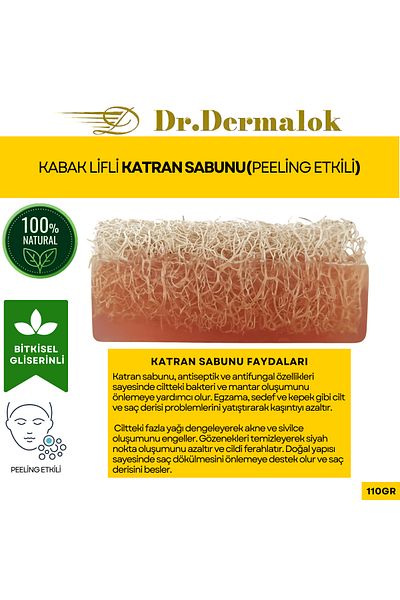 Dr.Dermalok Pumpkin Fiber Tar Soap (Peeling Effect)