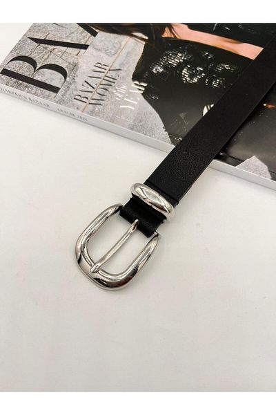 MODAM HİFA Bază Cataramă Argintiu Femei Curea Pantaloni Curea Rochie Curea Cămașă Curea Jachetă