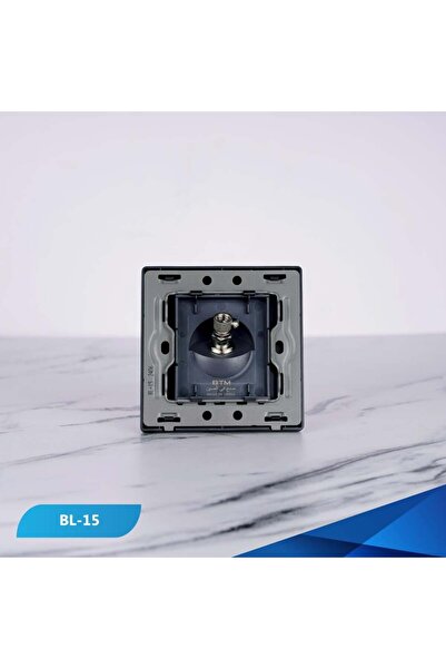 Btm مقبس تلفزيون خشبي بيانو أسود - 6 قطع