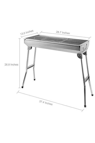 Cady One Stainless Steel Charcoal Grill with Black Stand 73x71x34cm