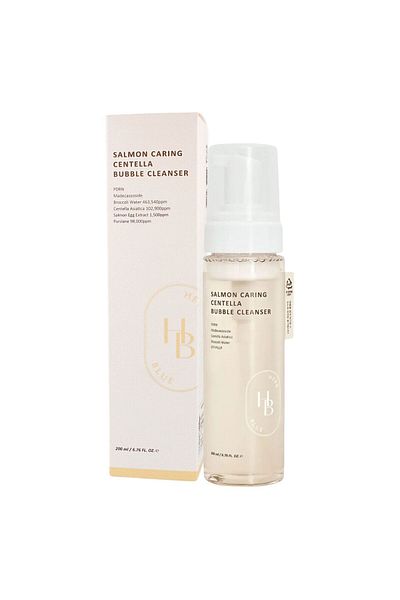 Others HEVEBLUE Salmon Caring Centella Bubble Cleanser 200 ml - čisticí pěna na obličej