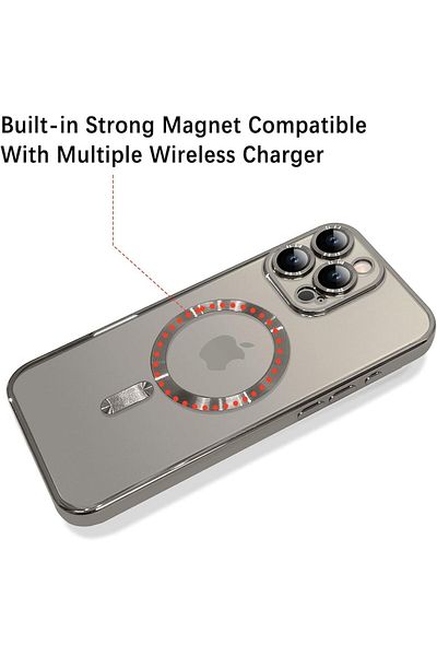 AWH Magnetic Case for iPhone 16 Pro Max with Camera Lens Protector, MagSafe, Natural Titanium
