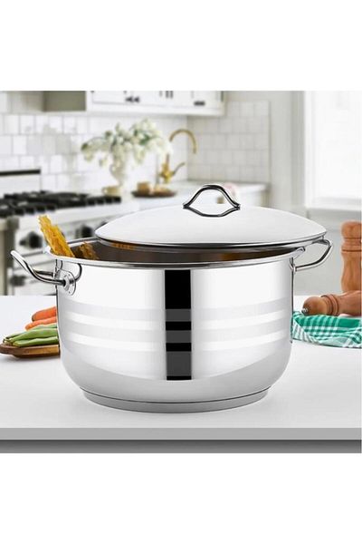 gülsan Mega Deep Stainless Steel Pot 45 cm