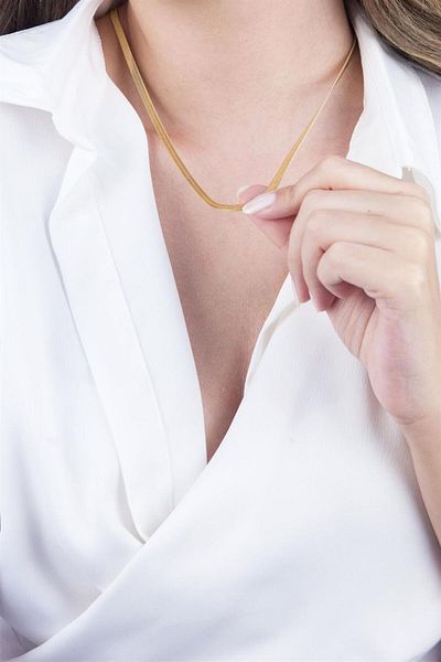 Sose Moda Italian Chain Steel Gold Necklace