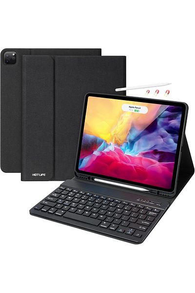 AWH لوحة مفاتيح لاسلكية قابلة للفصل لجهاز iPad Pro 12.9 بوصة من الجيل السادس/الخامس/الرابع/الثالث