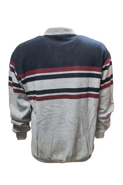 Rey Polo Men's Plus Size Thessaloniki Sweatshirt - R01229, Grey, 2XL