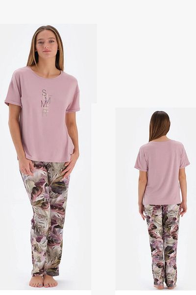 Eros 33500 Women's Lilac Half Sleeve Pajamas Set