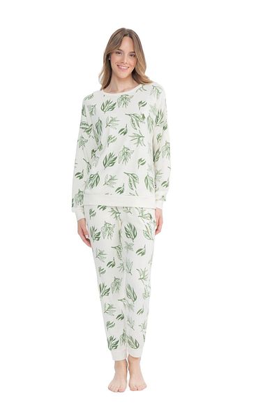 U.S. Polo Assn. 17105 Costum de pijama verde cu mânecă lungă pentru femei