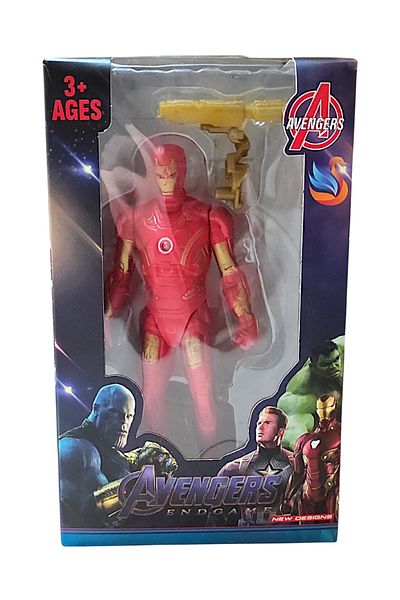 Brother Toys 17 سم. لعبة الرجل الحديدي ذات الجودة المضيئة ذات المفاصل المتحركة