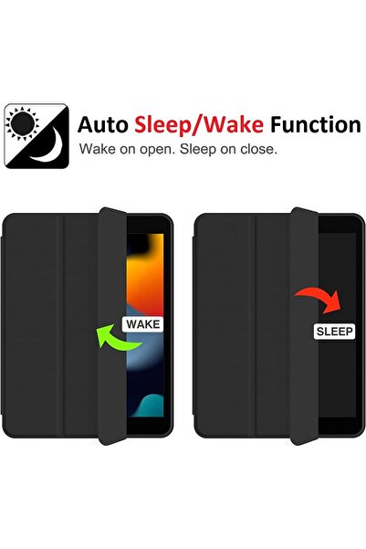 AWH Trifold Case for iPad Air (2013/2014) & 5th/6th Gen 9.7", Pencil Holder, Auto Sleep/Wake