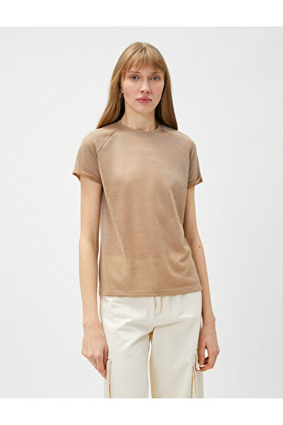 Koton T-shirt Raglan μανίκι με λαιμόκοψη