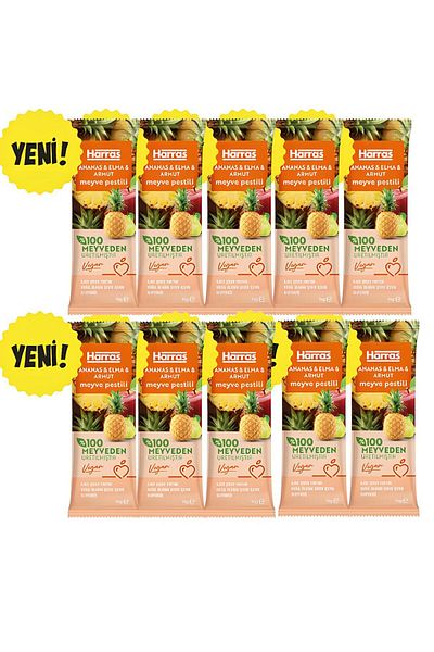 Harras Vegan Fruit Pesticide Melon Apple 14Gr X 10 Pcs