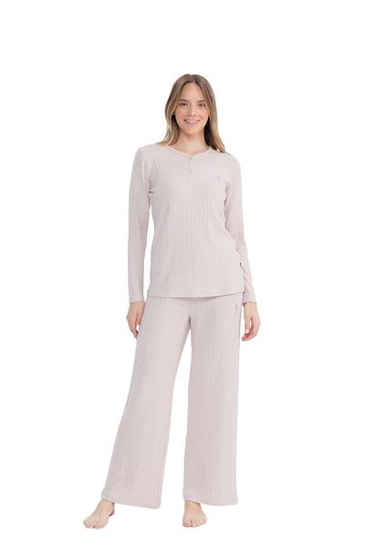 U.S. Polo Assn. 17129 Costum de pijama roz cu mânecă lungă pentru femei