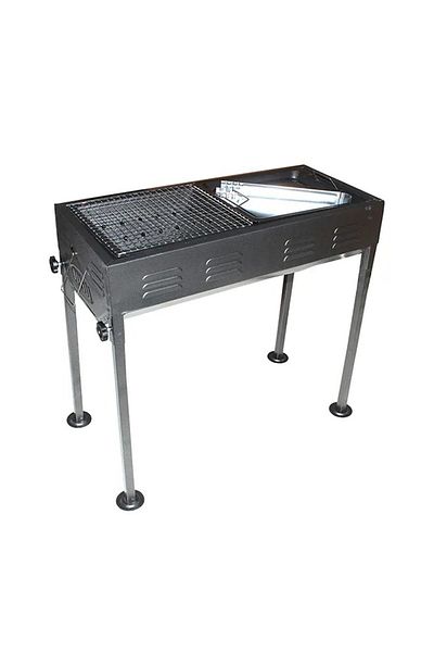 Cady One New Design Portable Charcoal Grill Adjustable Height Black 66x60x30.5cm