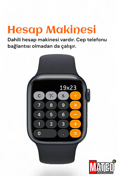 MATEO Akıllı Saat Yeni Nesil T700s Watch 7 Series Ios Androıd Uyumlu Bluetooh Arama Bildirim Alma