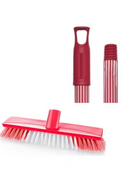 Titiz Tough Floor Cleaning Brush (25X6.5X8 CM) with Stick (120 CM)