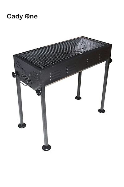 Cady One New Design Portable Charcoal Grill Adjustable Height Black 66x60x30.5cm