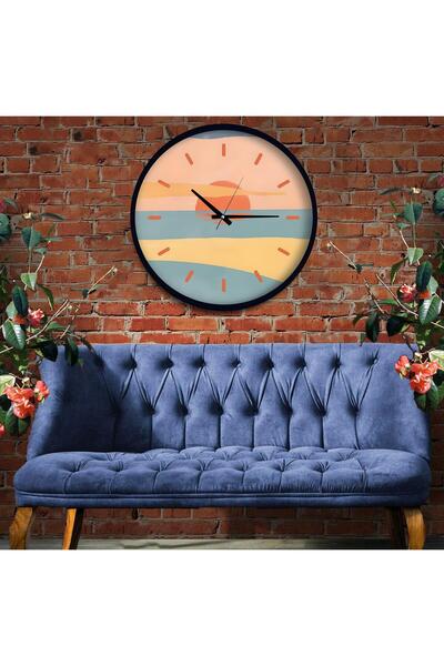 EMYA HOME ساعة حائط خشبية مصنوعة يدوياً مقاس 30 سم من صن سيت