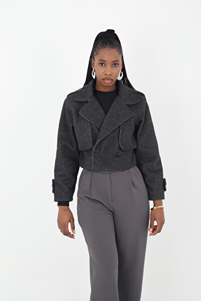 Viskosa Κοντό παλτό με ζώνη