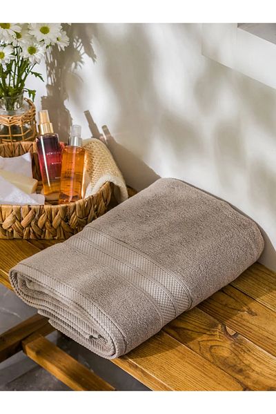 LC Waikiki LCW ECO Καφέ Απλό Βαμβακερή Πετσέτα Μπάνιου 85x170