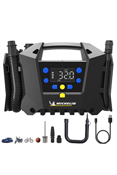 Michelin MC34259 11.1Volt/2.5Ah.120PSI Ayarlanabilir Dijital Basınç Göstergel...