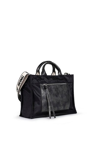 Twist Tote Bag with Slogan Strap