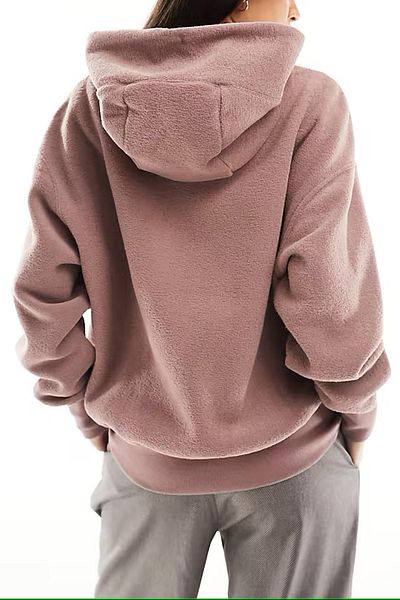 Nike Sportswear Phoenix Plush Oversize Hoodie Women's Plush Hooded Sweatshirt Star Purple Coffee