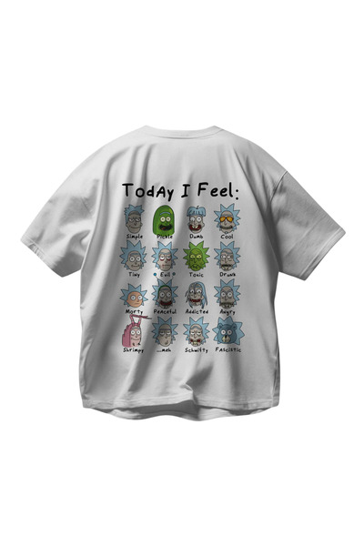 SVART WEAR Astăzi Rıck tricou cu imprimeu supradimensionat Unisex Alb tricou