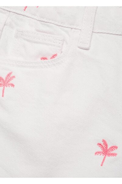 MANGO Kids İşlemeli koton şort