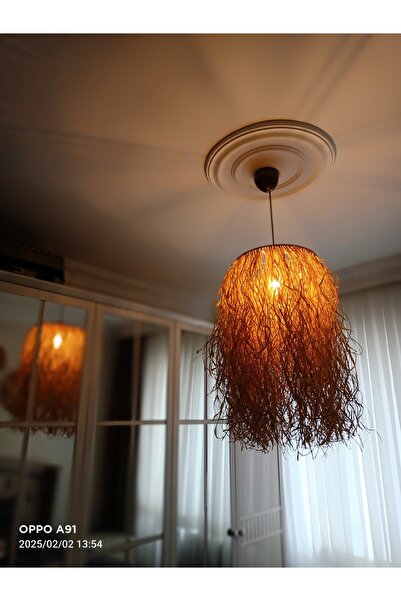 Ağış Elektrik Dekoratif Rafya Avize