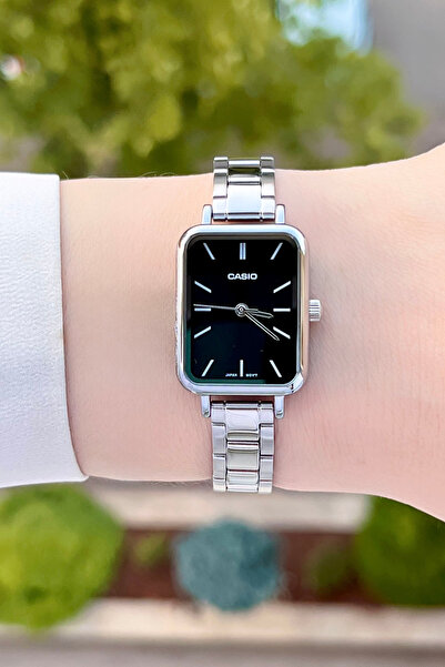 Casio Silver Color Women's Wristwatch with Black Cord