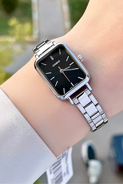 Casio Silver Color Women's Wristwatch with Black Cord