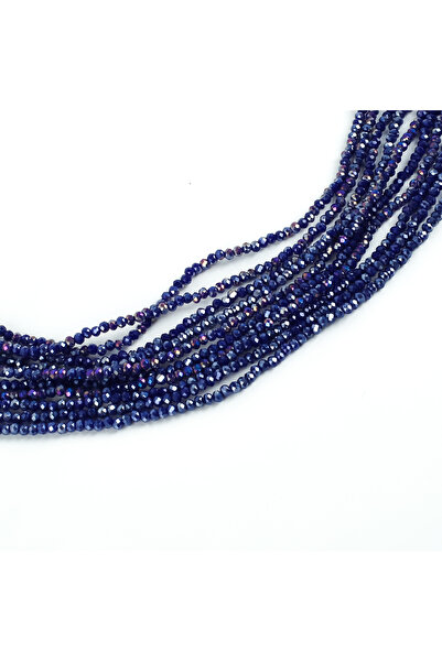 yfhobi 1 Dizi (145-155 Adet) - 2 mm Yassı Kristal Cam Boncuk Dizisi Mat Janja...