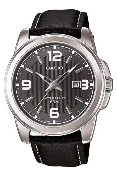 Casio Case Silver Cord Black Color 5 Atm Men's Wristwatch