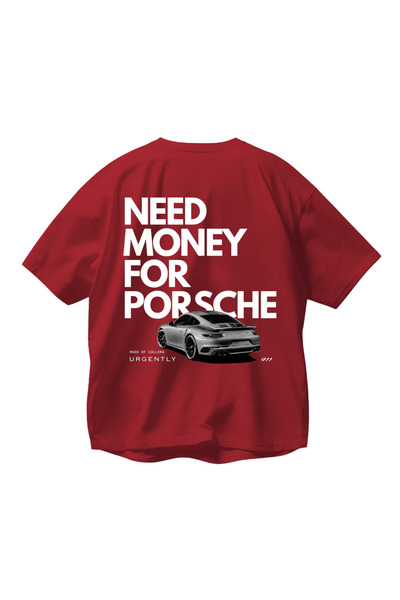 SVART WEAR Am nevoie de Porsche tricou cu imprimeu supradimensionat Unisex Re...