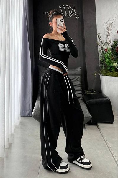 DEEFWEAR Φούτερ Oversize Double Stripe