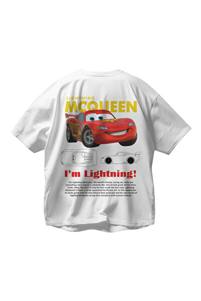 SVART WEAR McQueen tricou cu imprimeu supradimensionat Unisex Alb tricou