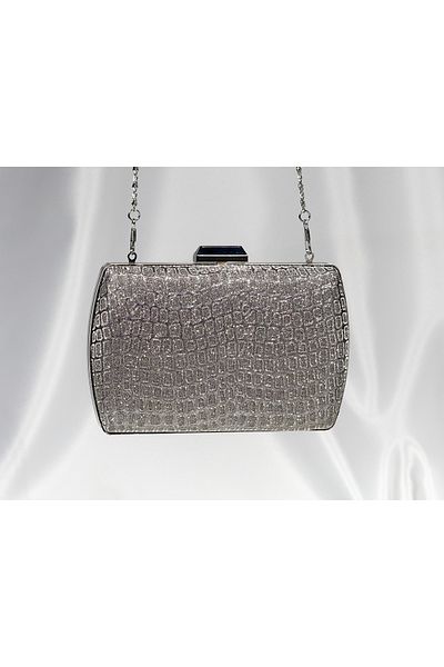 Store Sparkling Crocodile Patterned Glitter Evening Dress Bag