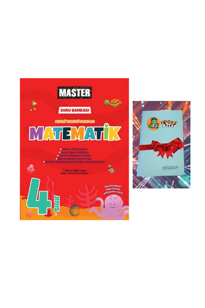 Okyanus Yayınları 4. Sınıf Master Matematik Soru Bankası ( NOT DEFTERİ HEDİYE...