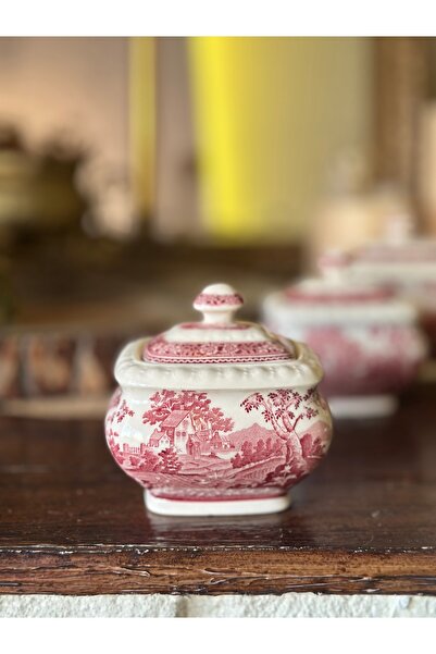 Villeroy & Boch Villeroy Boch Rusticana Porselen Kırmızı Antika Kapaklı Şeker...