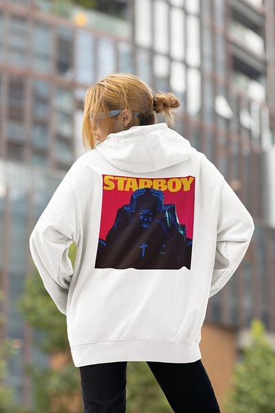 SEVBANO The Weeknd Printed Unisex Oversize Design Singer Starboy Hoodie