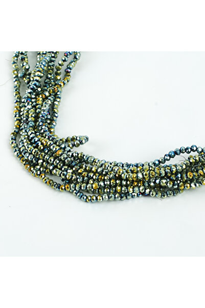 yfhobi 1 Dizi (145-155 Adet) - 2 mm Yassı Kristal Cam Boncuk Dizisi Kaplama Y...