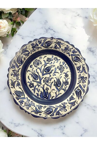 STORESZA El Yapımı 30 cm Kütahya Çini Tabak – Geleneksel ve Modern Şıklığın B...