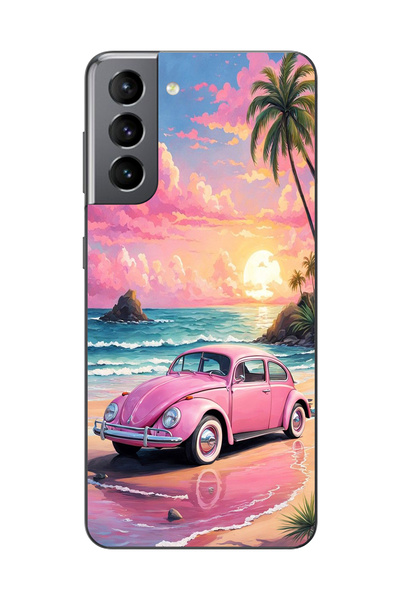 Dali Design Samsung Galaxy S21 Compatible Transparent Case Car Design 3