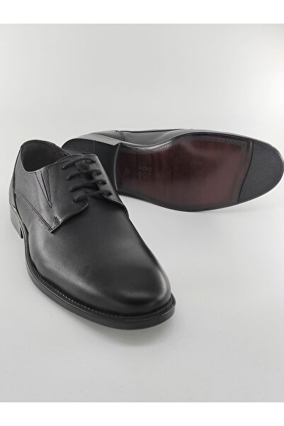 Bİ AYAKKABI ЧОРНІ ЧОЛОВІЧІ ЧЕРЕВИКИ З НАСТУПНОЮ ОРТОПЕДИЧНОЮ ПІДОШВОЮ ТА ШНУРКАМИ